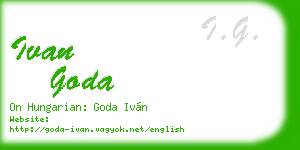 ivan goda business card