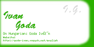 ivan goda business card